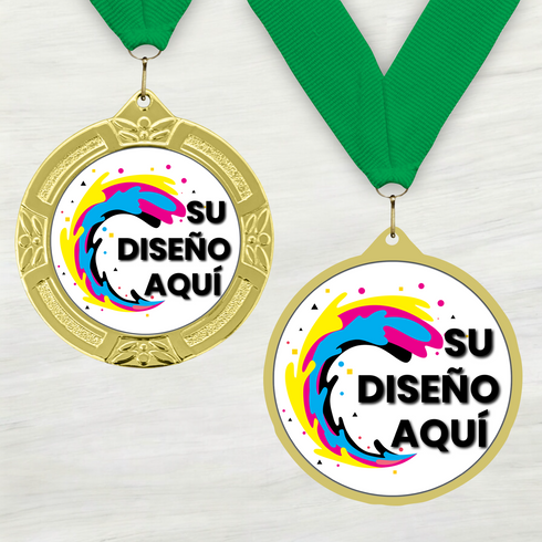 Medalla de Metal Personalizada de 2.5" con Cinta MDL751